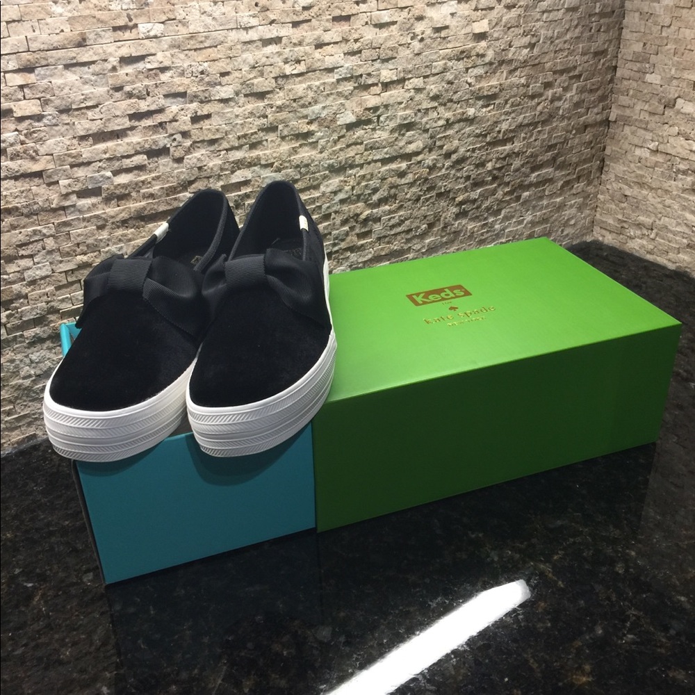 Keds for Kate Spade Triple Decker Velvet/Bows SZ 7